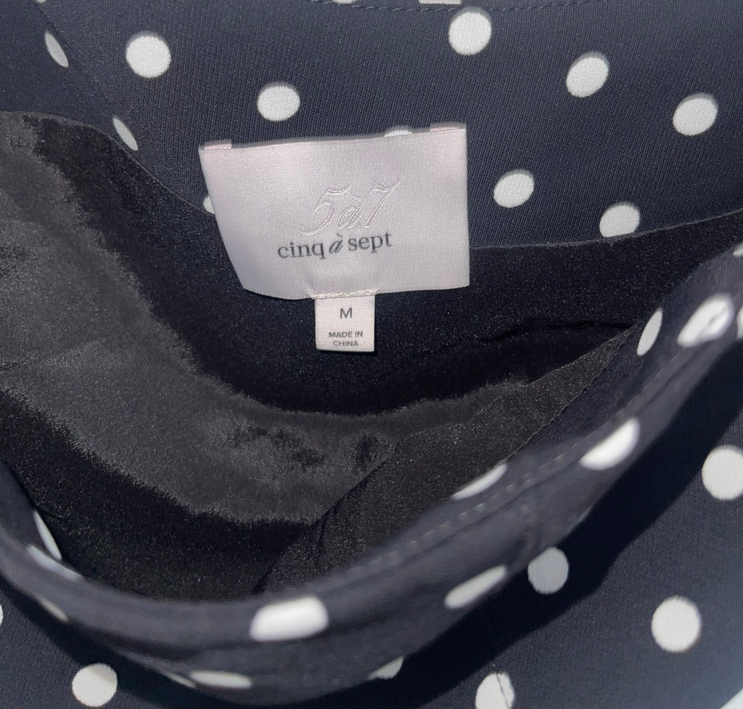 Preowned - CINQ A SEPT - Polka Dot Crop Top