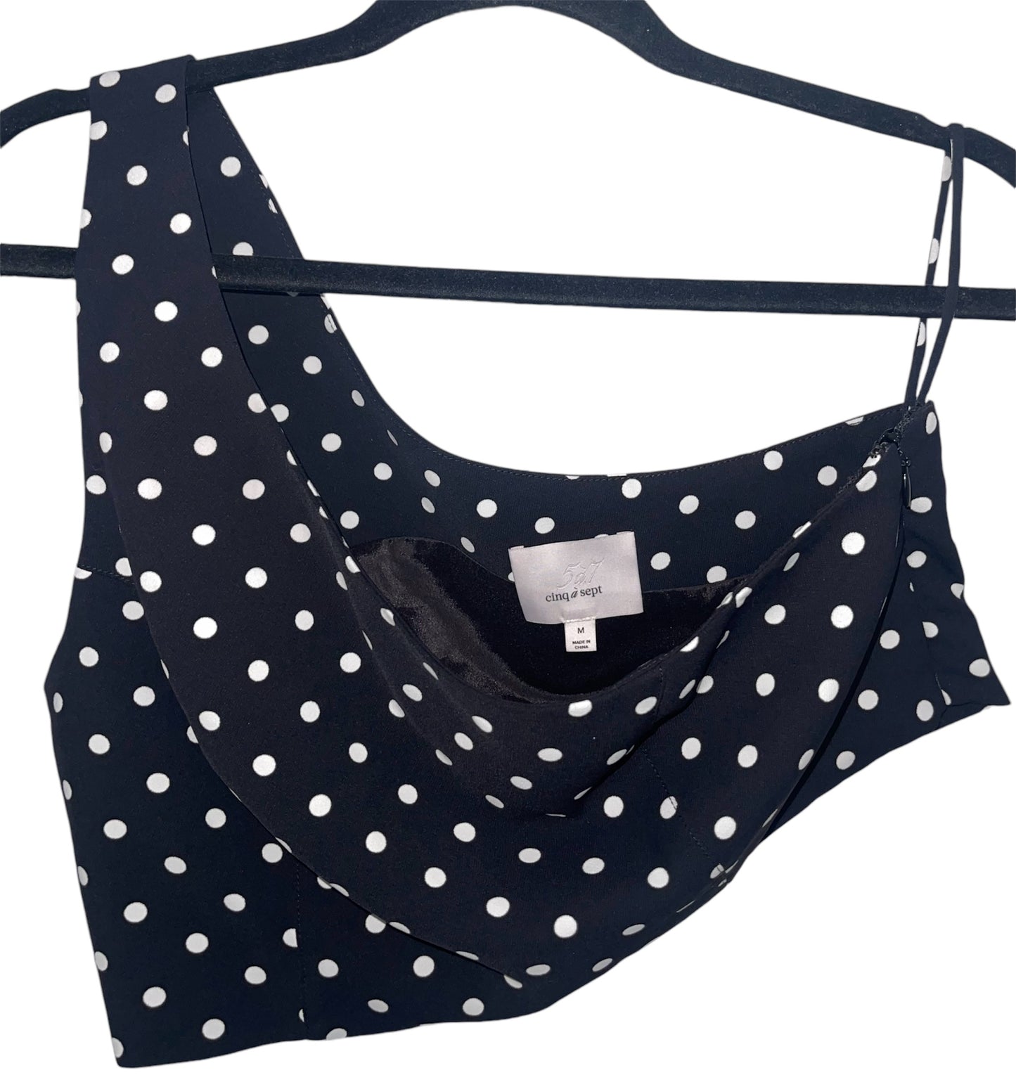 Preowned - CINQ A SEPT - Polka Dot Crop Top