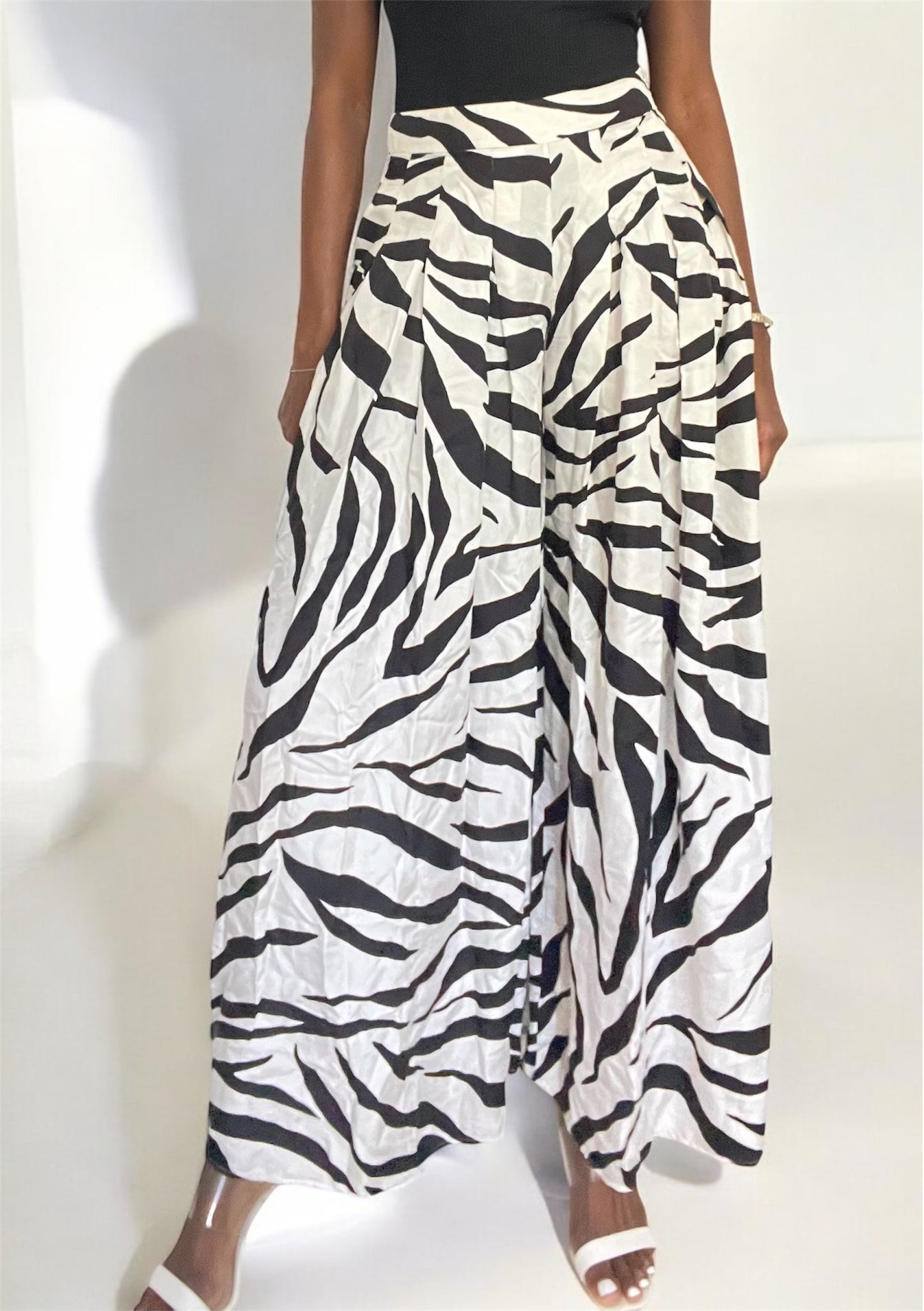 Preowned - OSCAR DE LA RENTA - Zebra Palazzo Pants