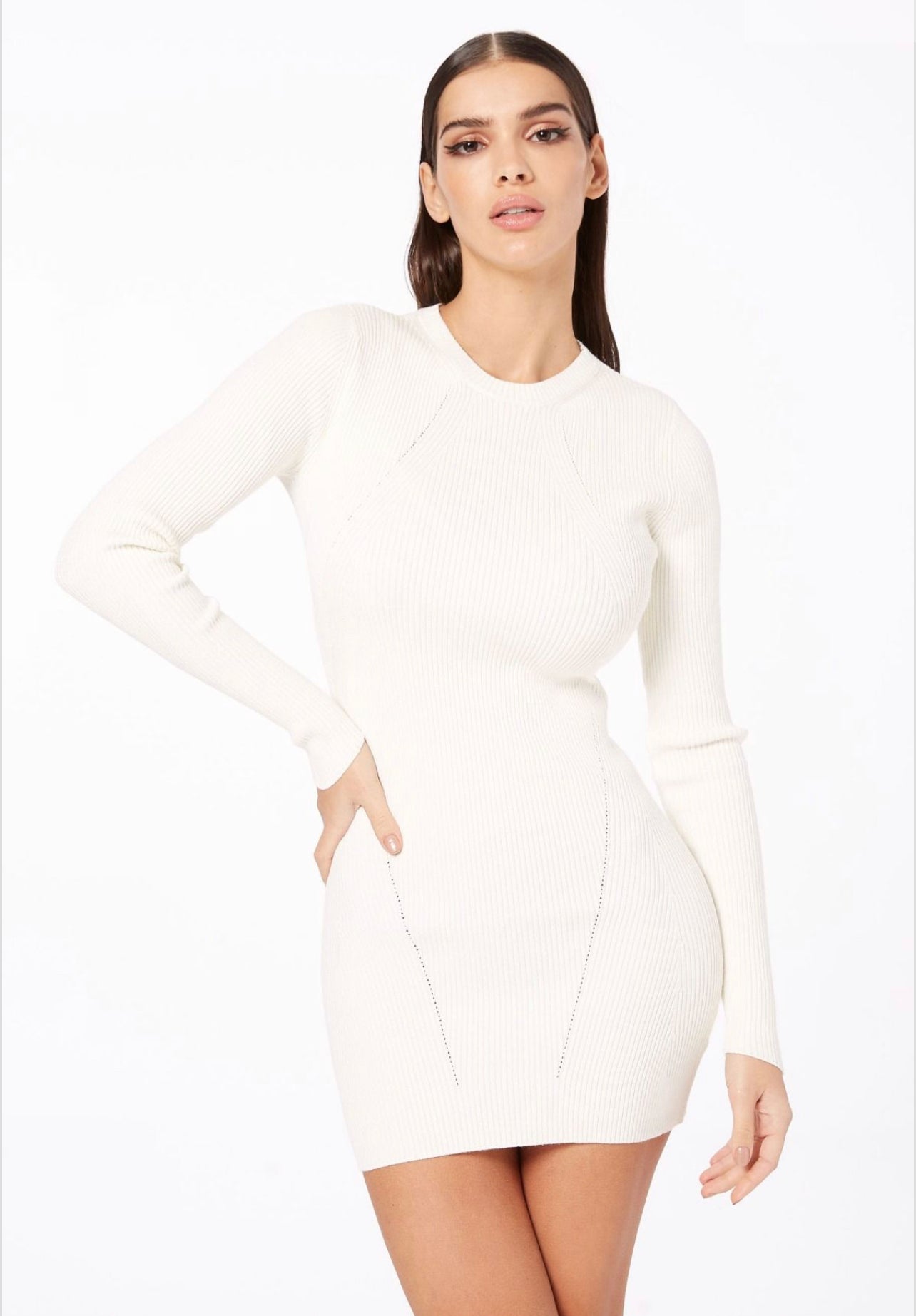 ENGINEERED KNIT MINI DRESS