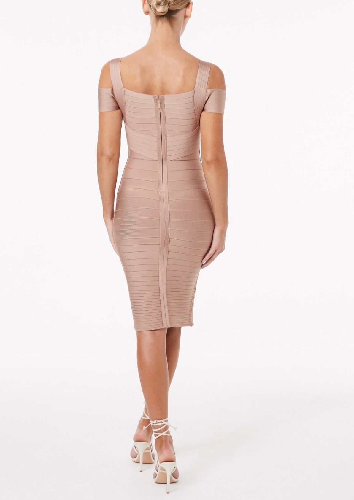 GRADIENT CROSS FRONT BANDAGE DRESS