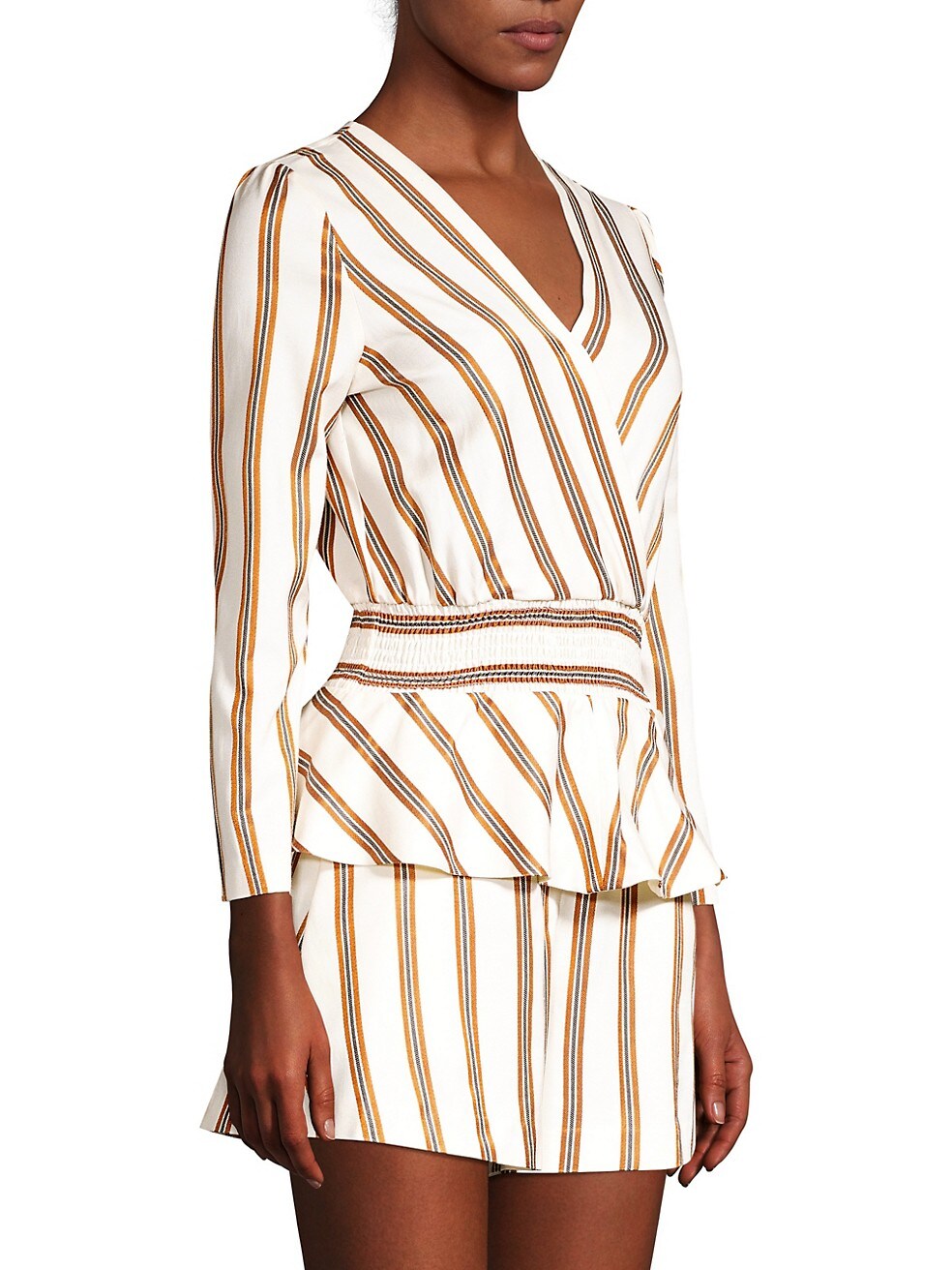 Maje - Striped Peplum Suit Romper