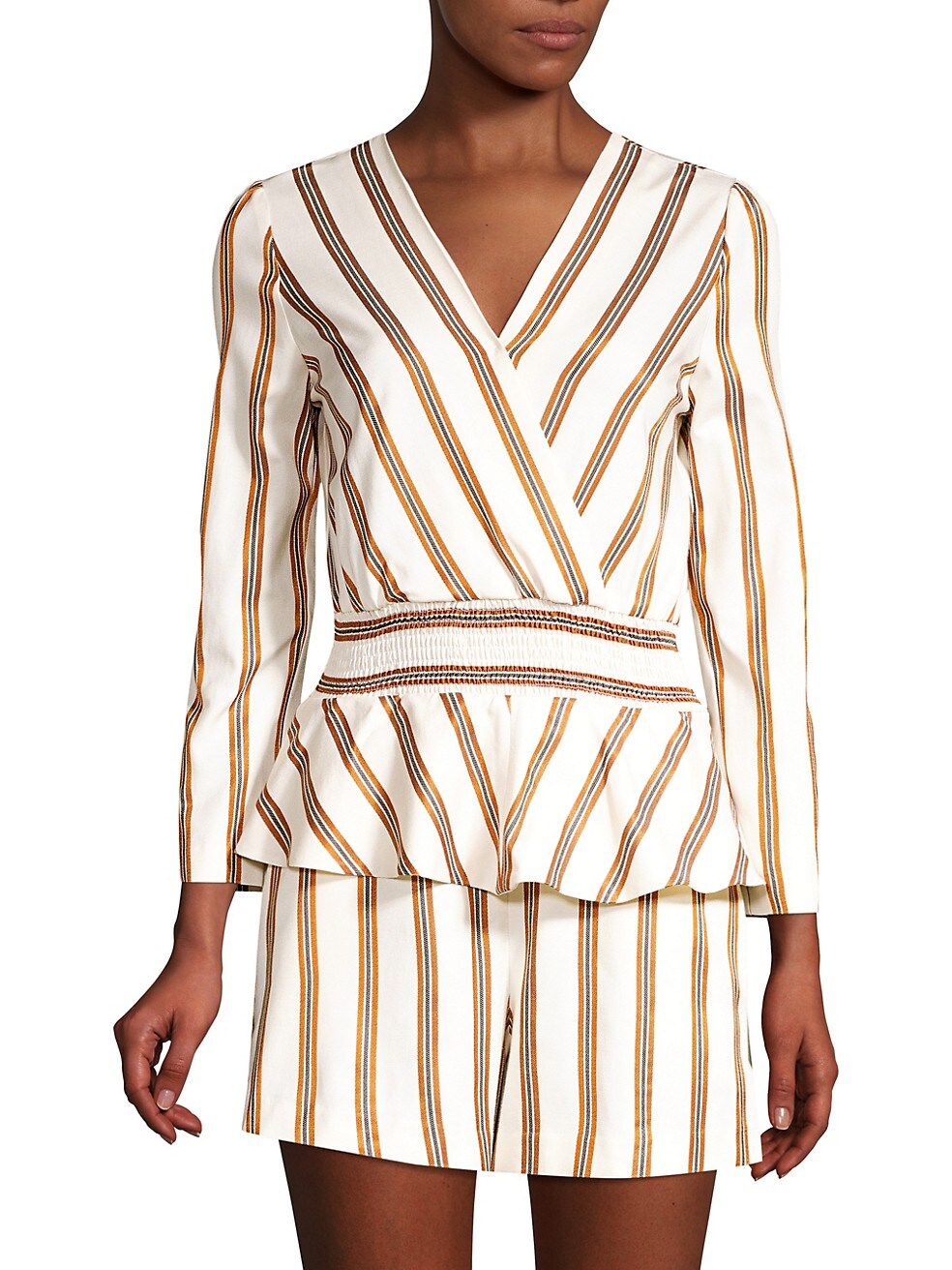 Maje - Striped Peplum Suit Romper